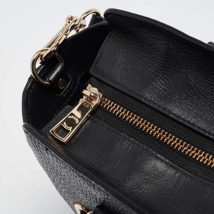 Pre Owned Coach Black Leather Blake Carryall 25 Tote
