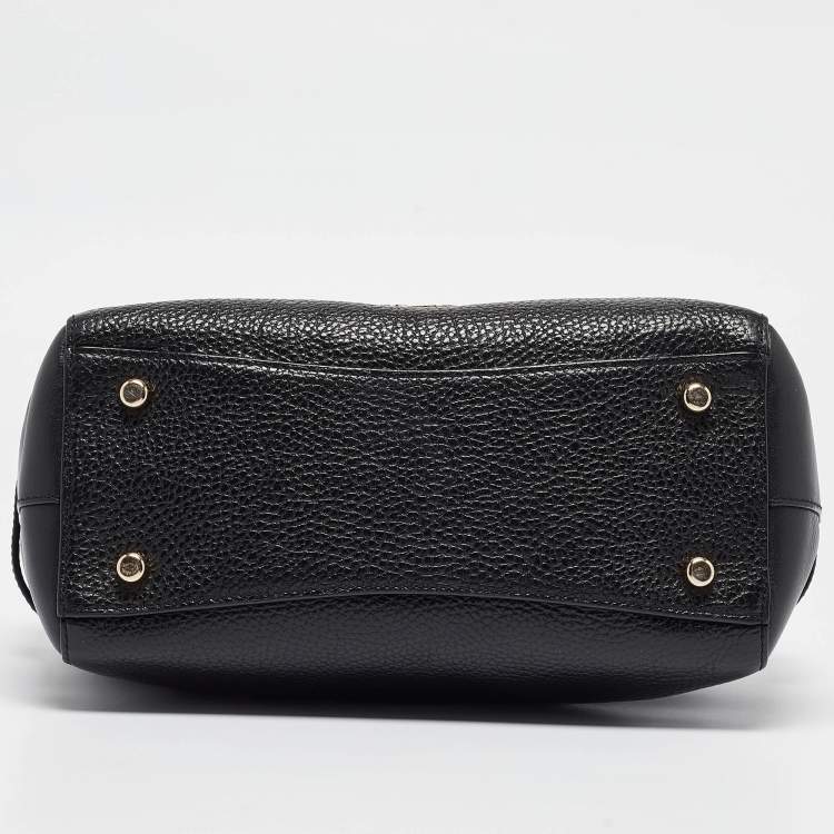 Pre Owned Coach Black Leather Blake Carryall 25 Tote