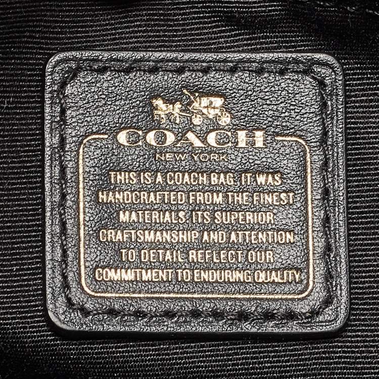 Pre Owned Coach Black Leather Blake Carryall 25 Tote