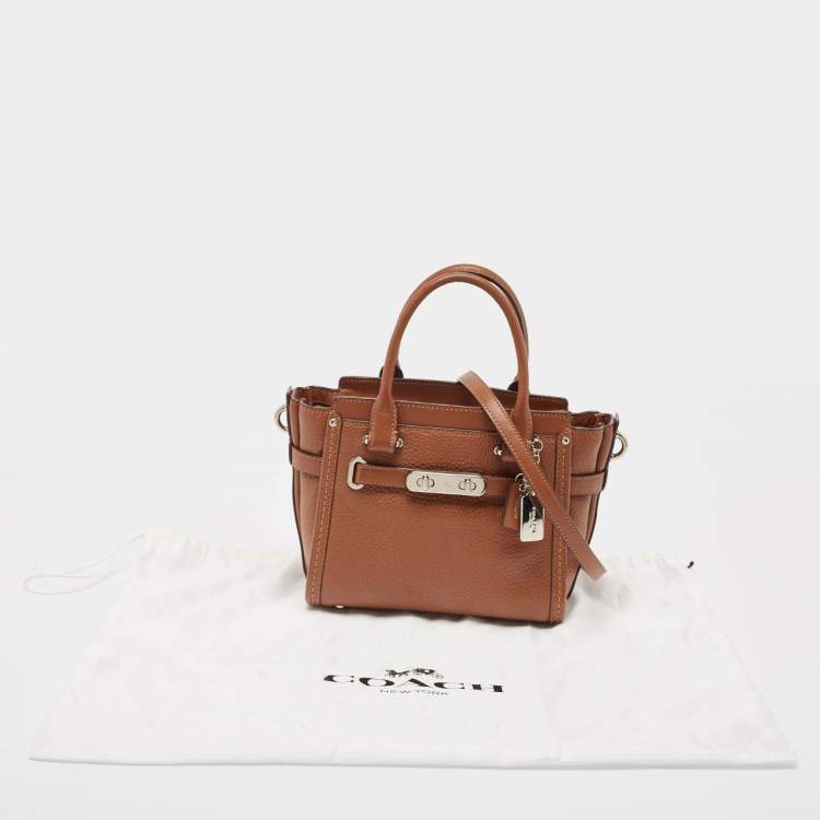 Pre Owned Coach Brown Leather Swagger 20 Tote