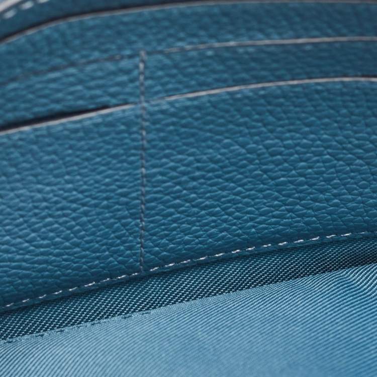 Pre Owned Coach Blue Leather Noa Pop Up Crossbody Bag