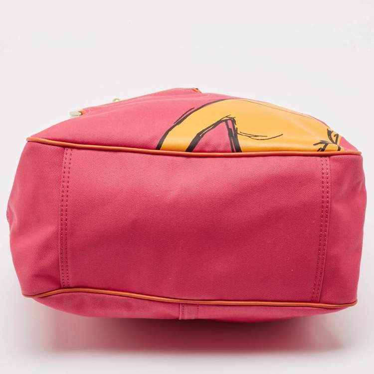 مملوكة مسبقًا Coach Pink/Orange Canvas and Leather Bonnie Cashin Tote