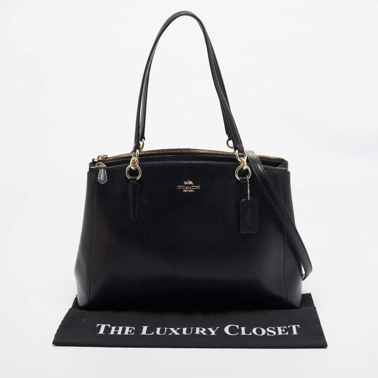 مملوكة مسبقًا Coach Black Leather Large Christie Carryall Satchel  