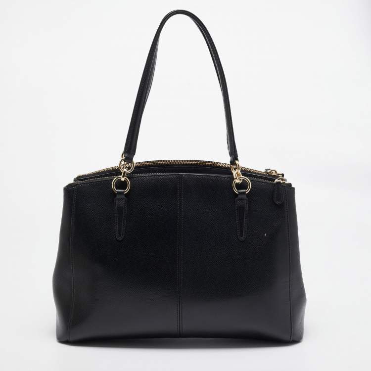 مملوكة مسبقًا Coach Black Leather Large Christie Carryall Satchel  