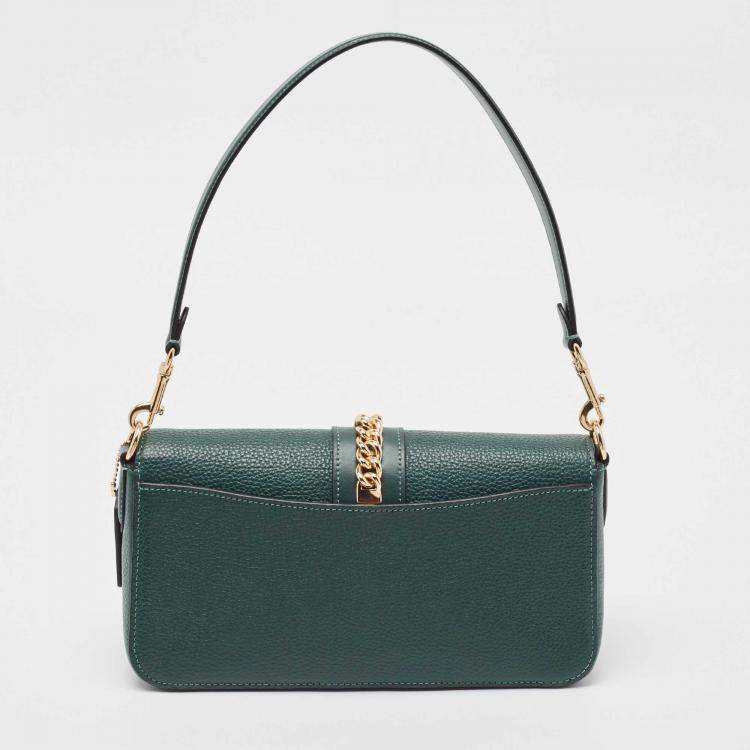 Pre Owned Coach Green Leather Georgie Shoulder Bag