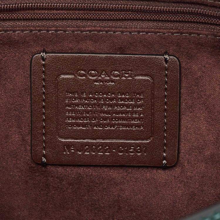 Pre Owned Coach Green Leather Georgie Shoulder Bag