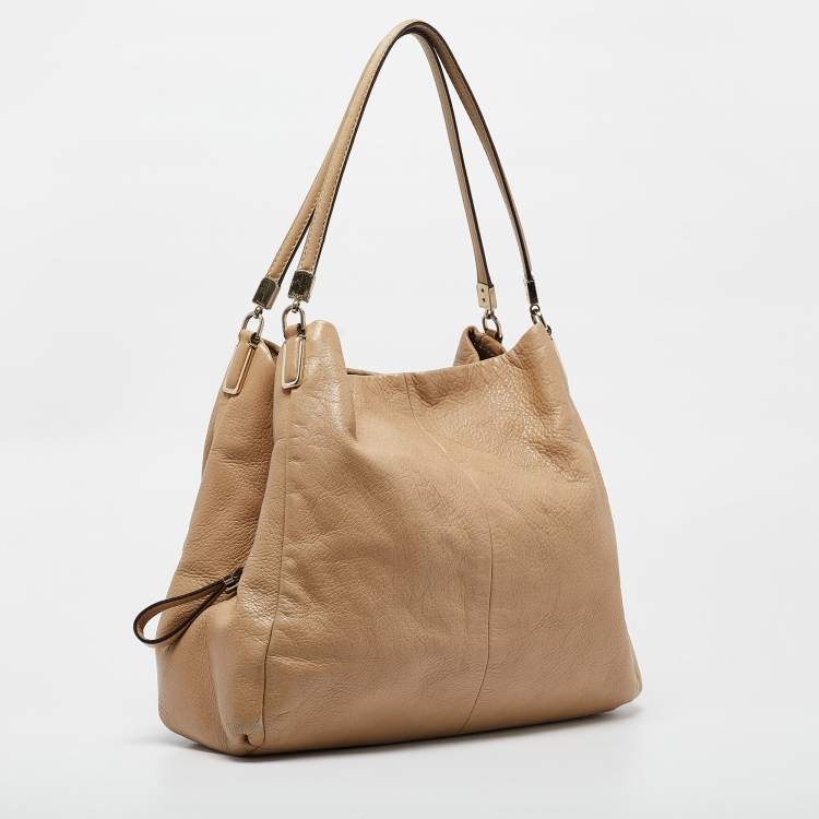 Pre Owned Coach Beige Leather Phoebe Madison Shoulder Bag