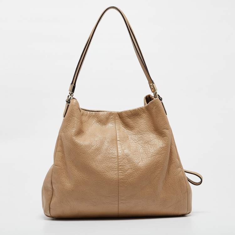 Pre Owned Coach Beige Leather Phoebe Madison Shoulder Bag