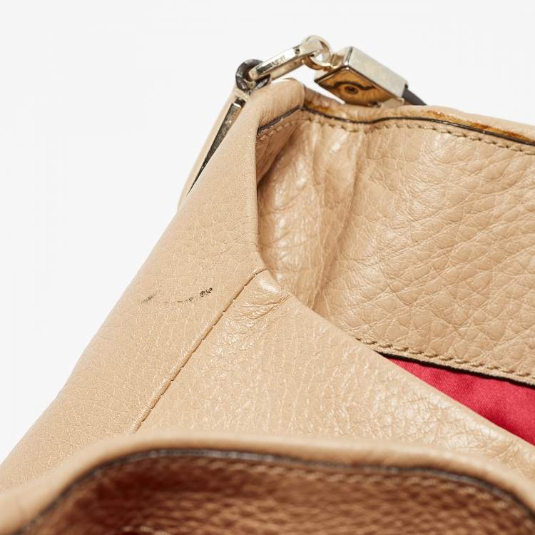 Pre Owned Coach Beige Leather Phoebe Madison Shoulder Bag