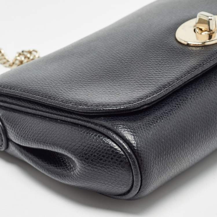 Pre Owned Coach Black Leather Crosstown Turnlock Crossbody Bag