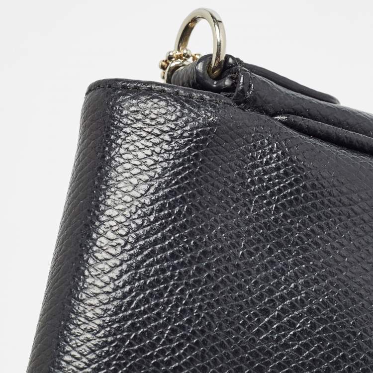 Pre Owned Coach Black Leather Crosstown Turnlock Crossbody Bag
