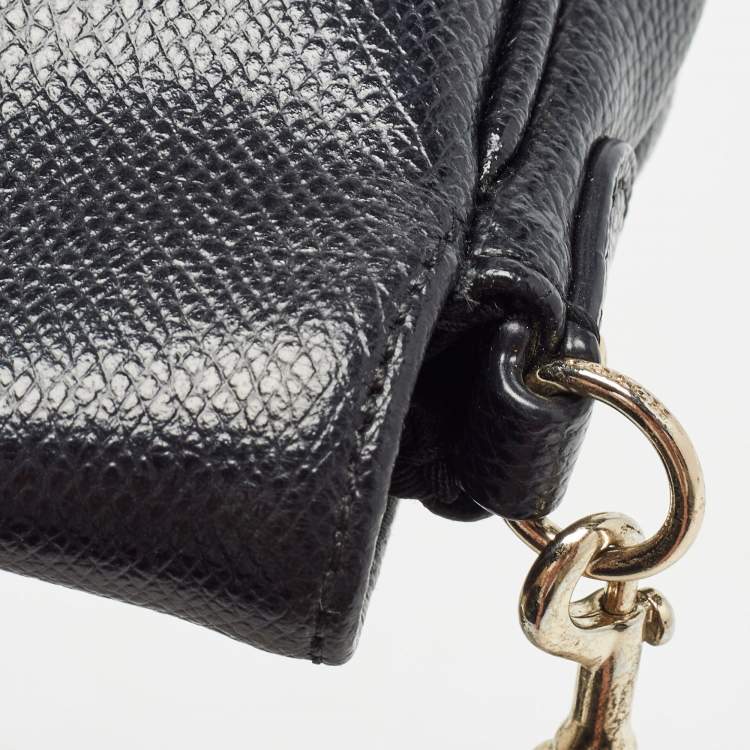Pre Owned Coach Black Leather Crosstown Turnlock Crossbody Bag