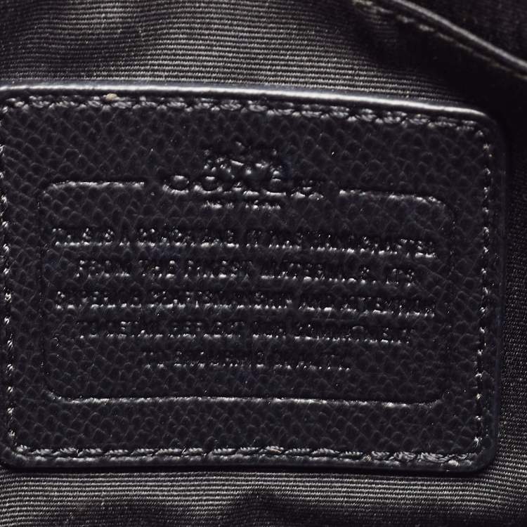 Pre Owned Coach Black Leather Crosstown Turnlock Crossbody Bag