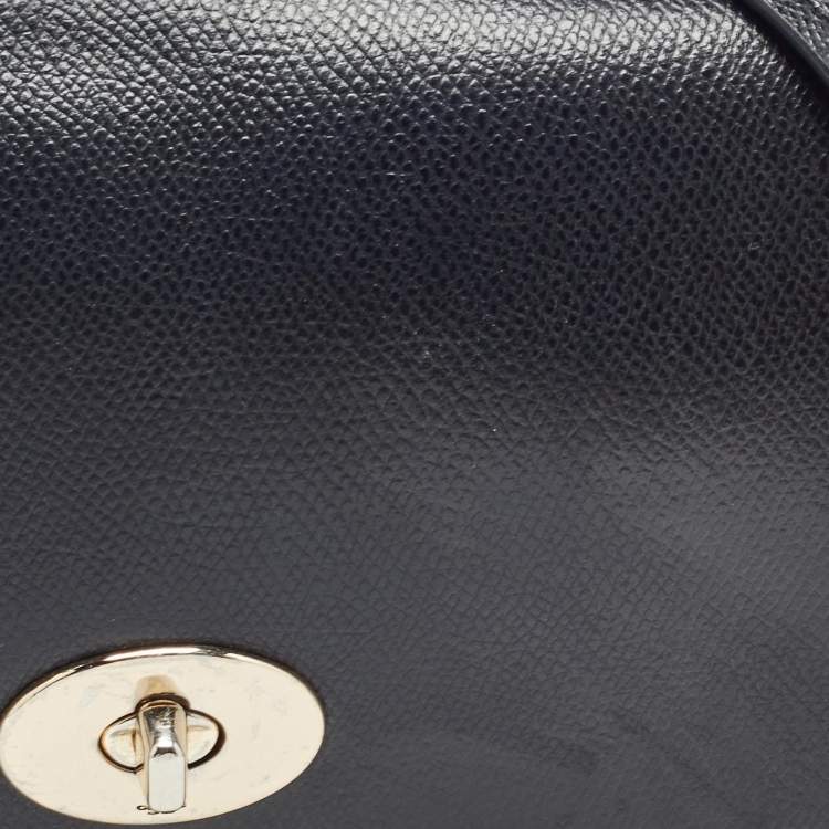 Pre Owned Coach Black Leather Crosstown Turnlock Crossbody Bag