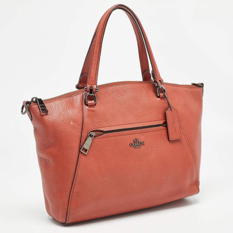 Pre Owned Coach Brick Brown Leather Prairie Satchel