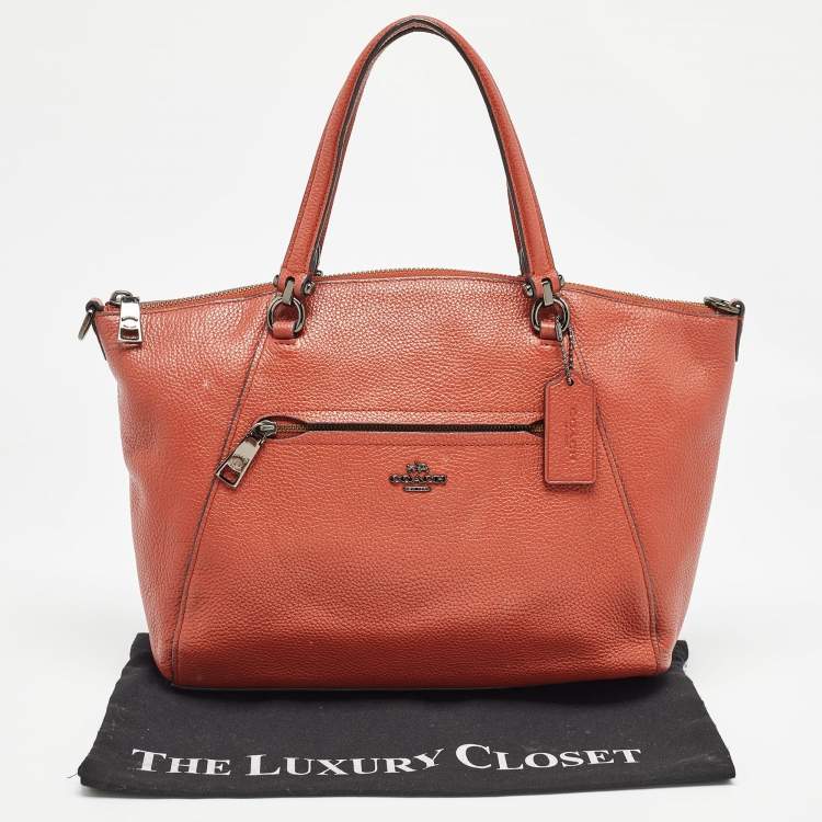 Pre Owned Coach Brick Brown Leather Prairie Satchel