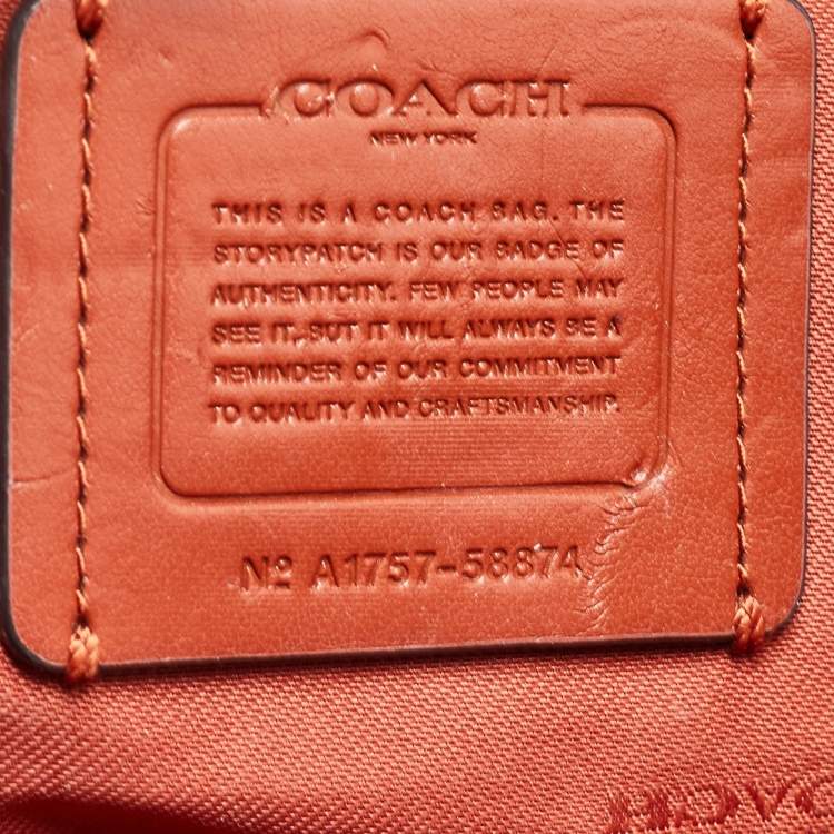 Pre Owned Coach Brick Brown Leather Prairie Satchel