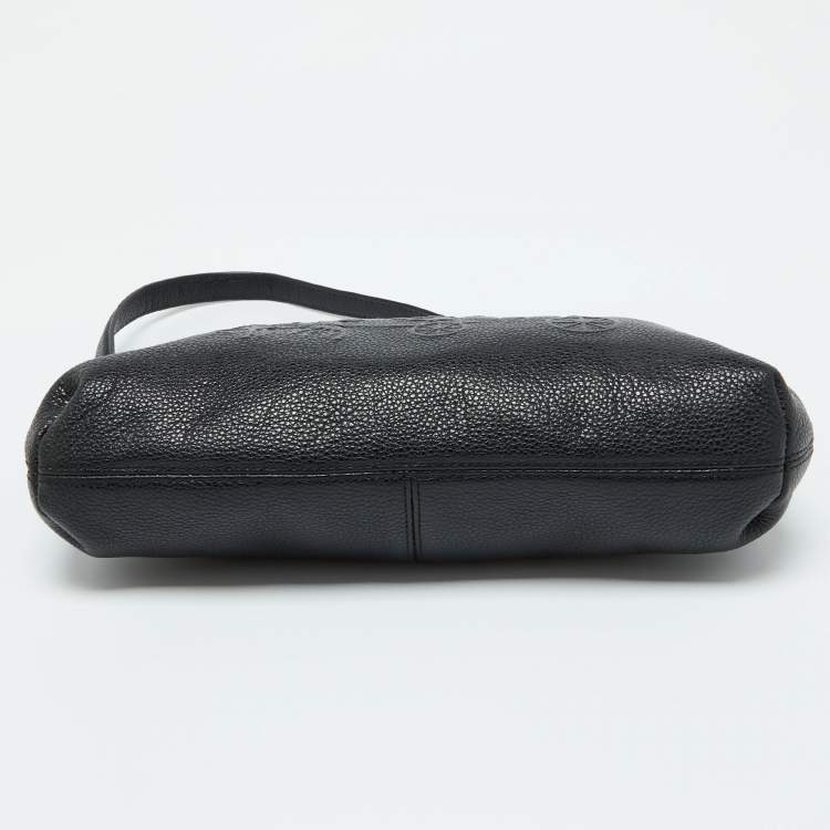 Pre Owned Coach Black Leather Embossed Horse and Carriage Bag