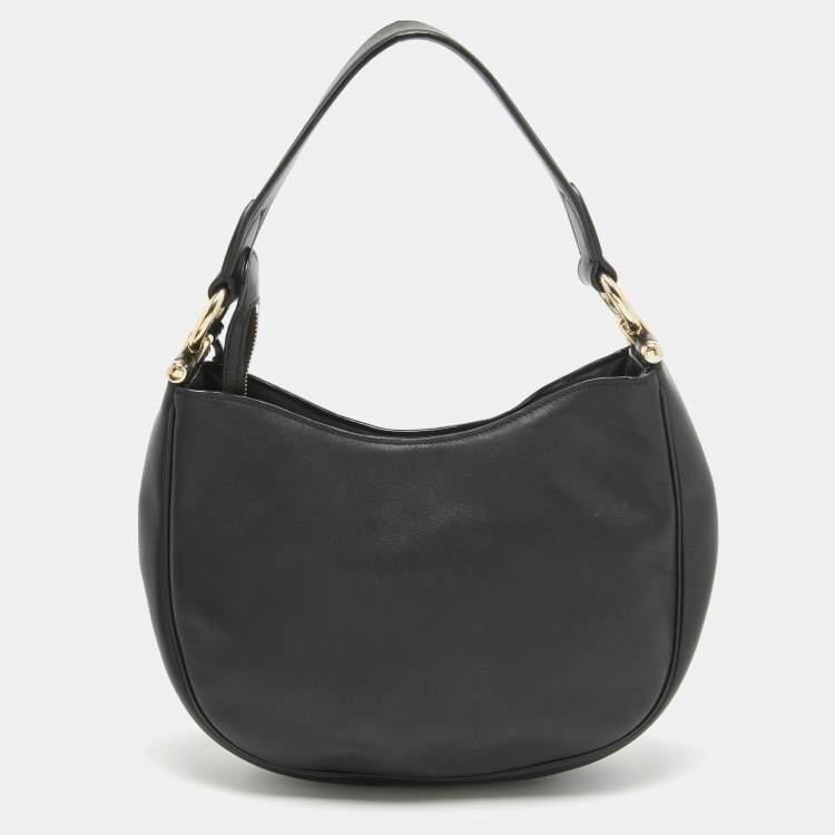 Pre Owned Coach Black Leather Nomad Hobo