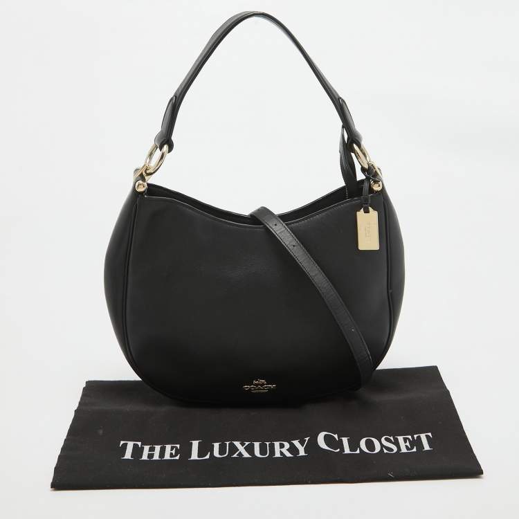 Pre Owned Coach Black Leather Nomad Hobo