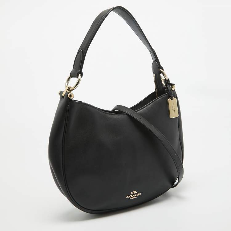 Pre Owned Coach Black Leather Nomad Hobo