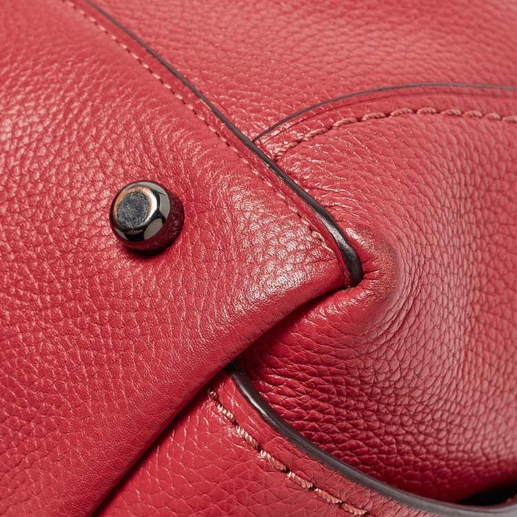 Pre Owned Coach Red Leather Edie 31 Shoulder Bag