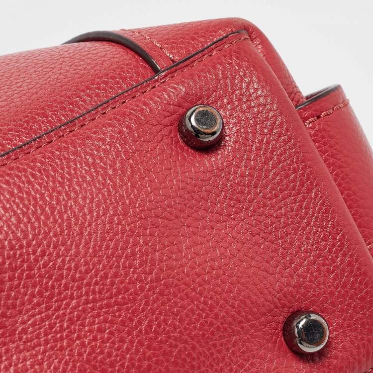 Pre Owned Coach Red Leather Edie 31 Shoulder Bag