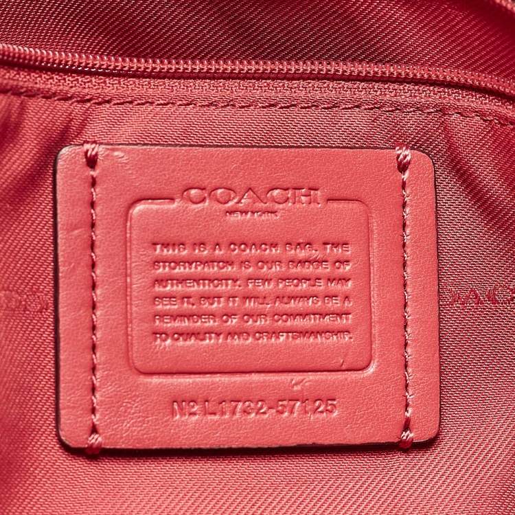 Pre Owned Coach Red Leather Edie 31 Shoulder Bag