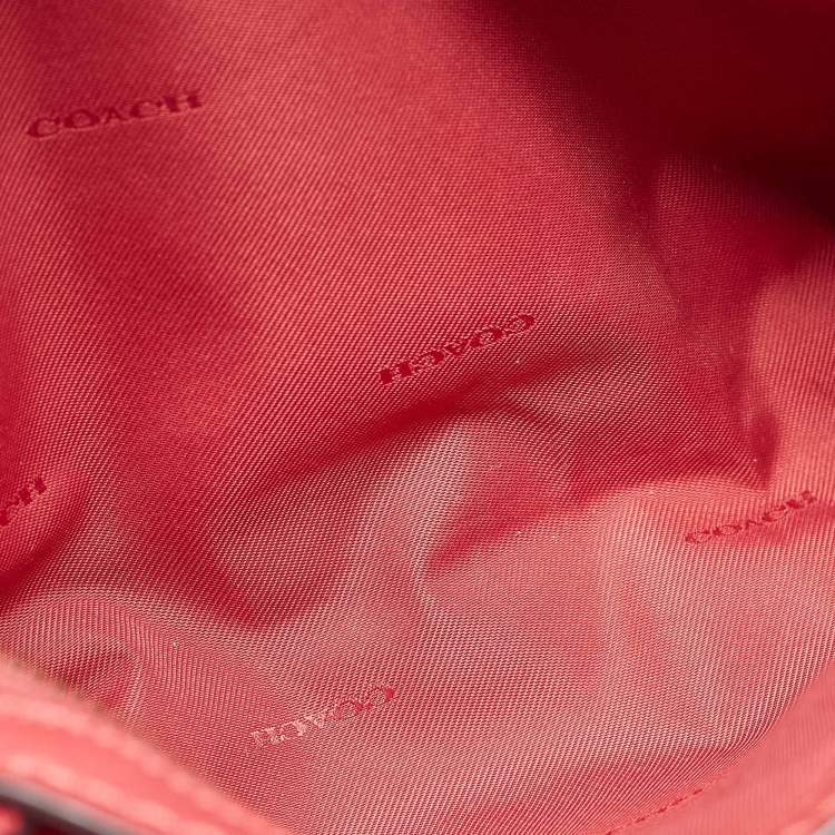 Pre Owned Coach Red Leather Edie 31 Shoulder Bag