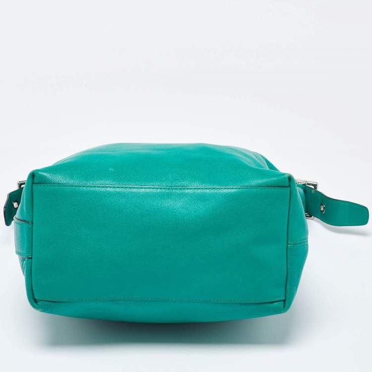 Pre Owned Coach Green Leather Legacy Tassel Bucket Bag