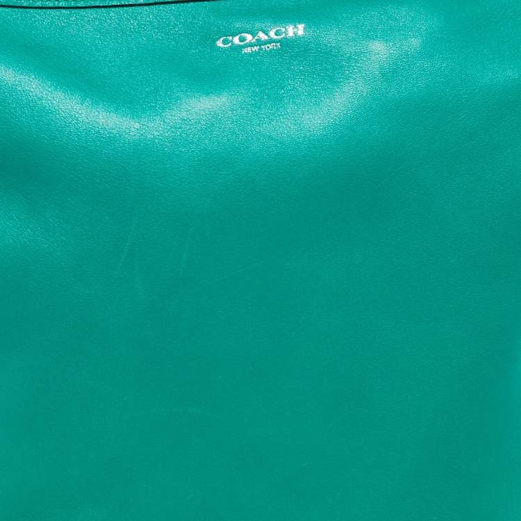 Pre Owned Coach Green Leather Legacy Tassel Bucket Bag