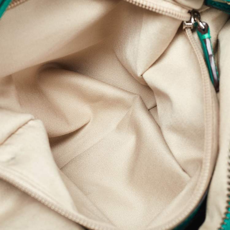 Pre Owned Coach Green Leather Legacy Tassel Bucket Bag