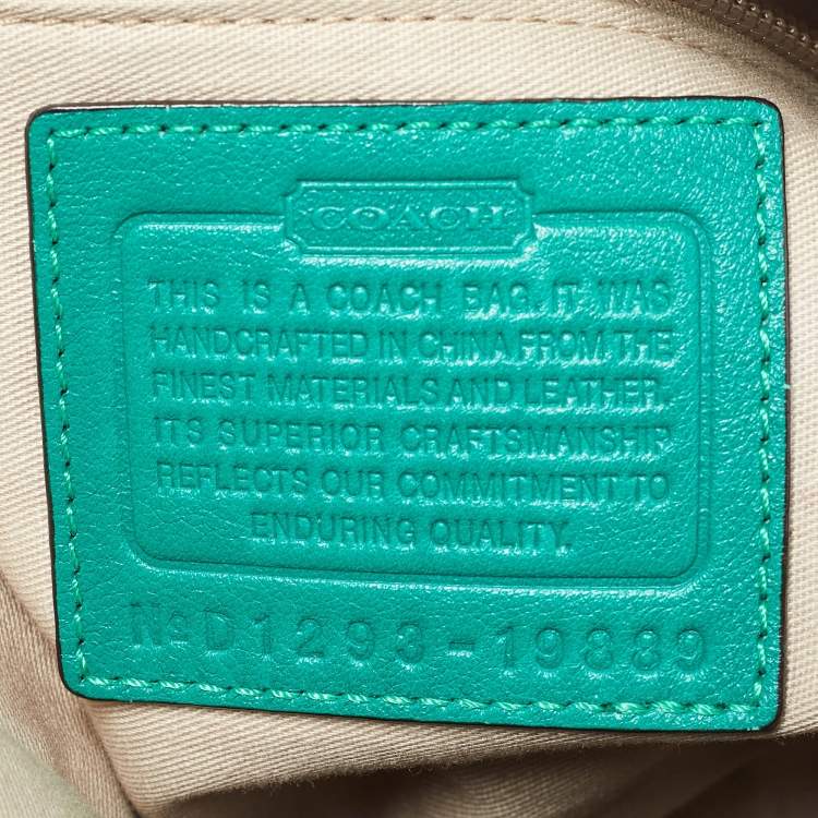 Pre Owned Coach Green Leather Legacy Tassel Bucket Bag