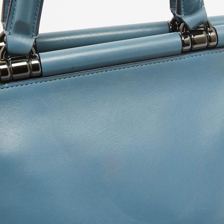 Pre Owned Coach Blue Leather Selena Grace Tote