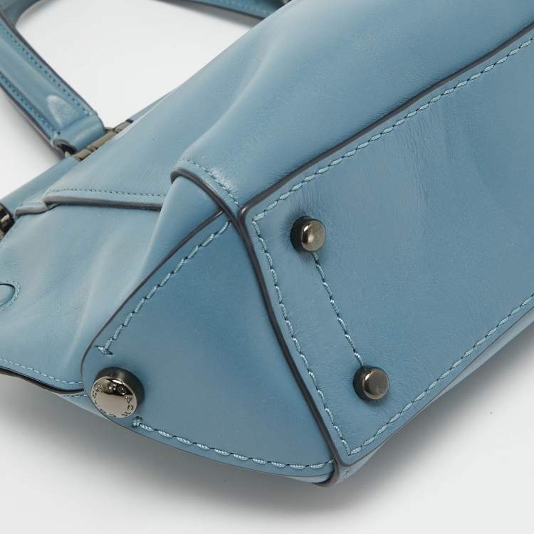 Pre Owned Coach Blue Leather Selena Grace Tote