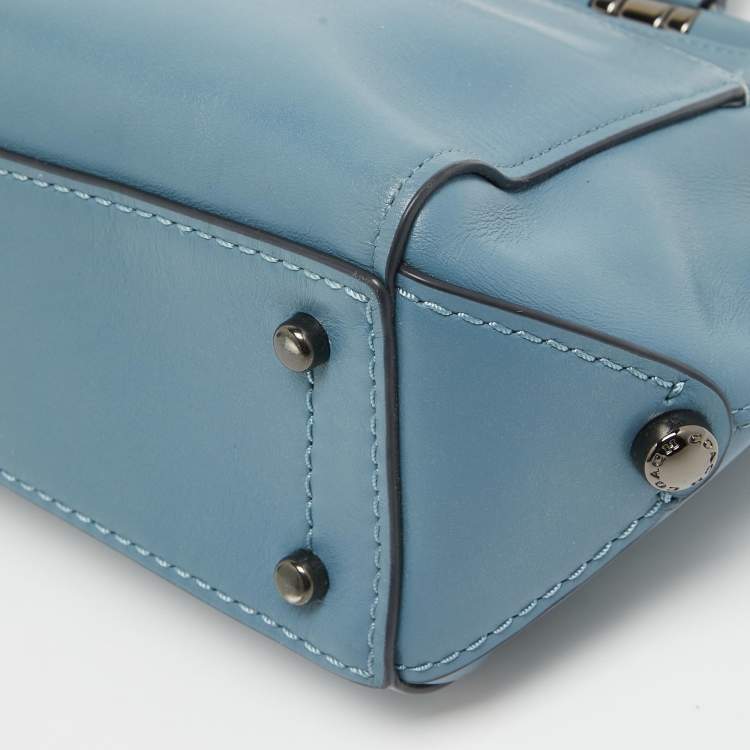 Pre Owned Coach Blue Leather Selena Grace Tote