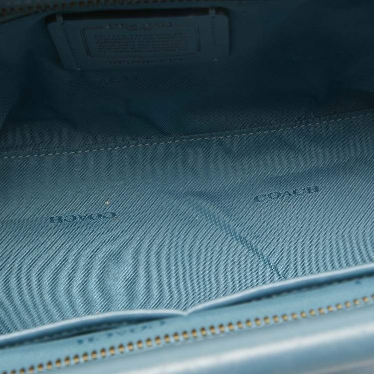 Pre Owned Coach Blue Leather Selena Grace Tote