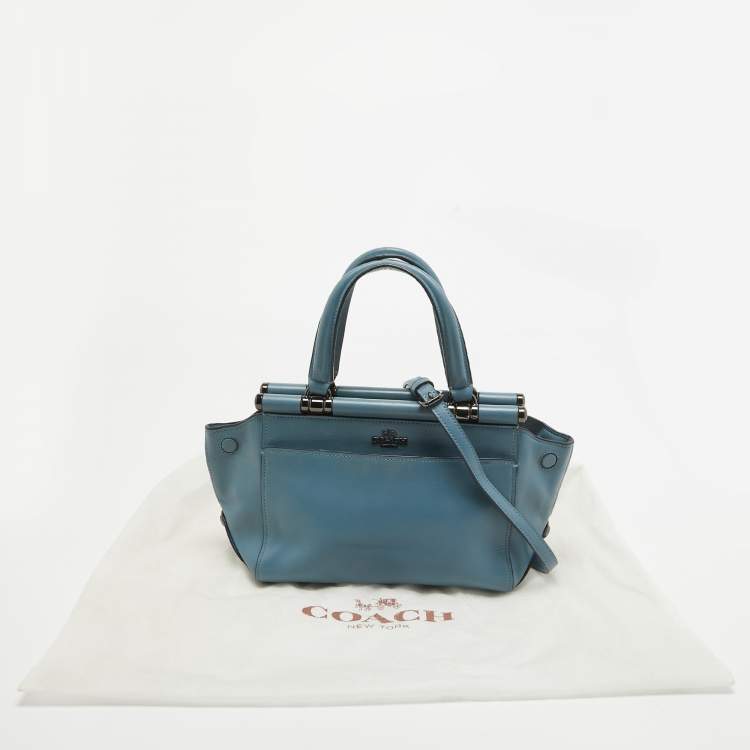 Pre Owned Coach Blue Leather Selena Grace Tote