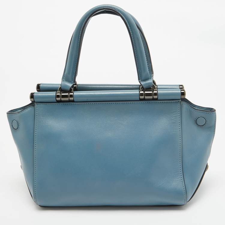 Pre Owned Coach Blue Leather Selena Grace Tote