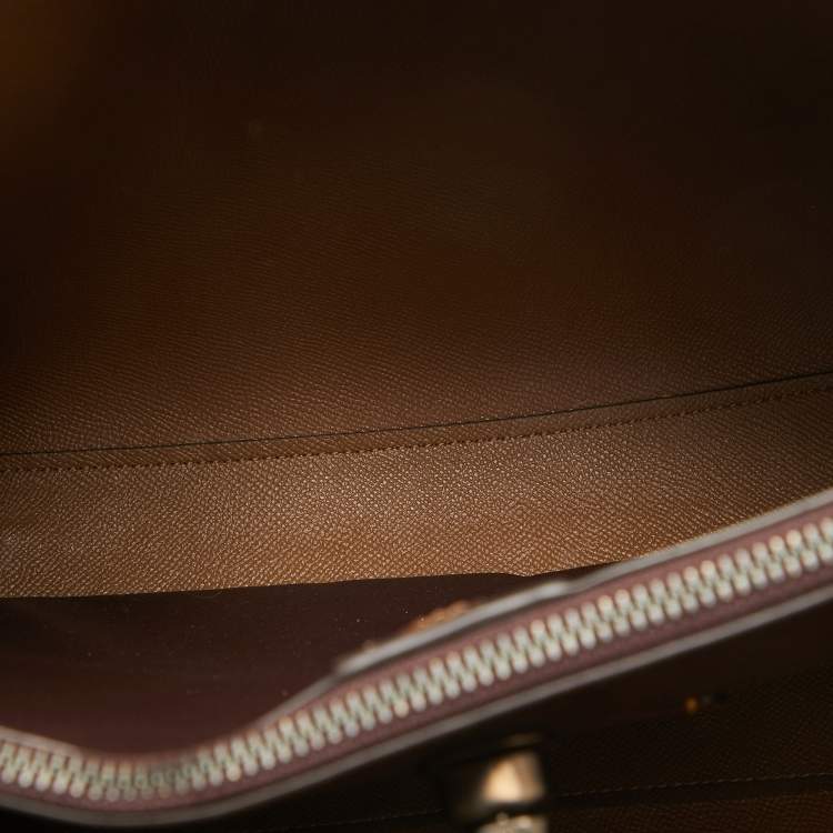 Pre Owned Coach Beige/Grey Leather Willow Tote
