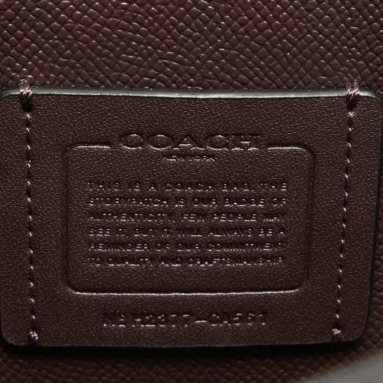 Pre Owned Coach Brown/Red Signature Coated Canvas and Leather Mollie Bucket Bag