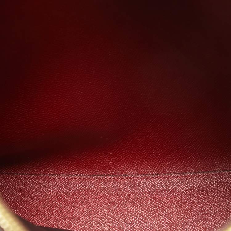 Pre Owned Coach Brown/Red Signature Coated Canvas and Leather Mollie Bucket Bag