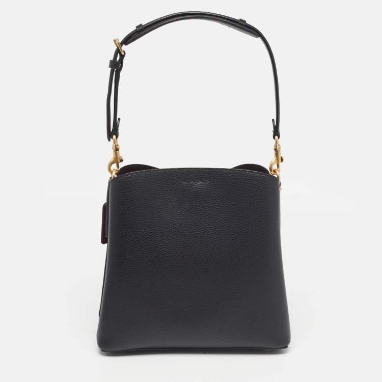Pre Owned Coach Black Leather Willow Bucket Bag