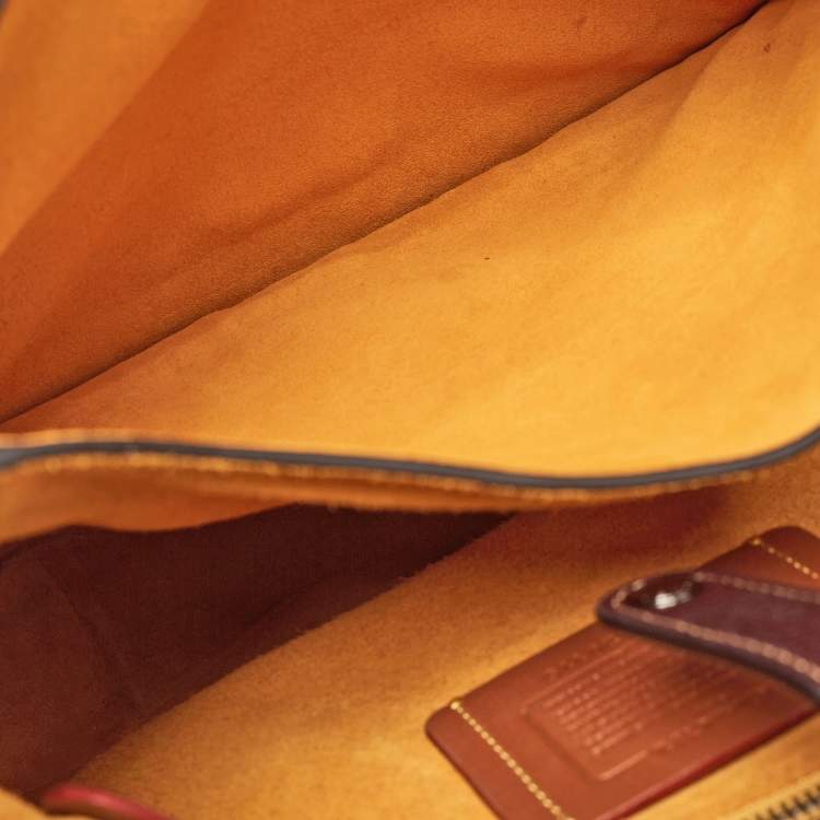 Pre Owned Coach Dark Brown Leather Whiplash Saddle Bag