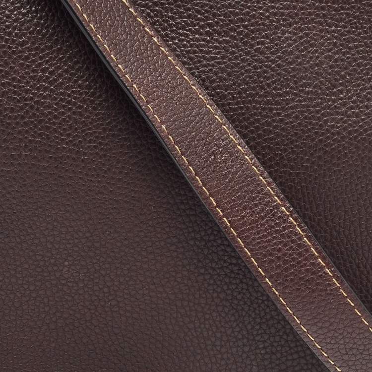 Pre Owned Coach Dark Brown Leather Whiplash Saddle Bag