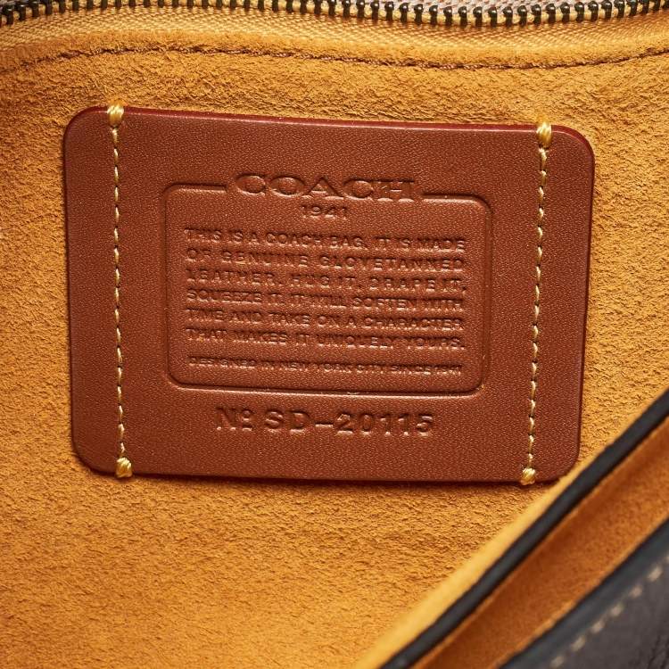 Pre Owned Coach Dark Brown Leather Whiplash Saddle Bag