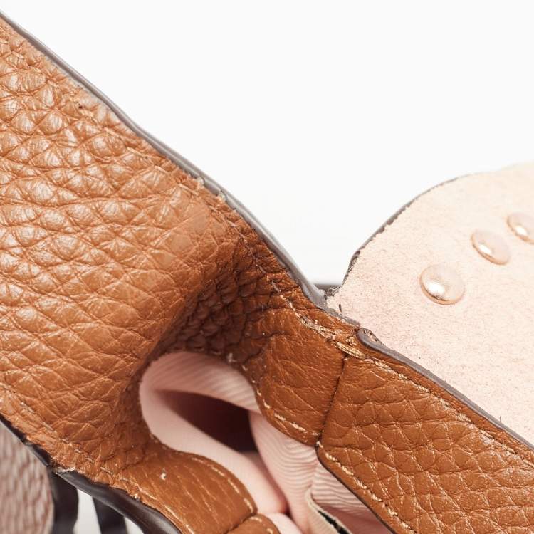Pre Owned Coach Brown Leather Rivets Dakotah Crossbody Bag