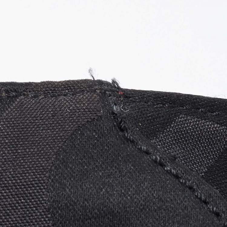 Pre Owned Coach Black Signature Canvas and Lizard Embossed Leather Mia Tote