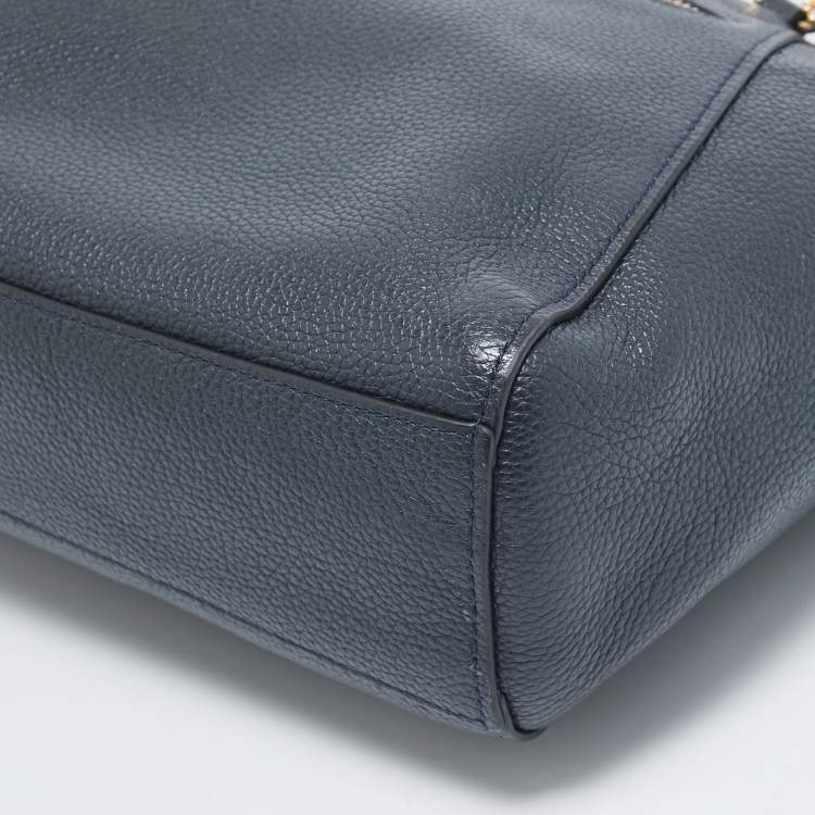 Pre Owned Coach Navy Blue Leather Prairie Satchel