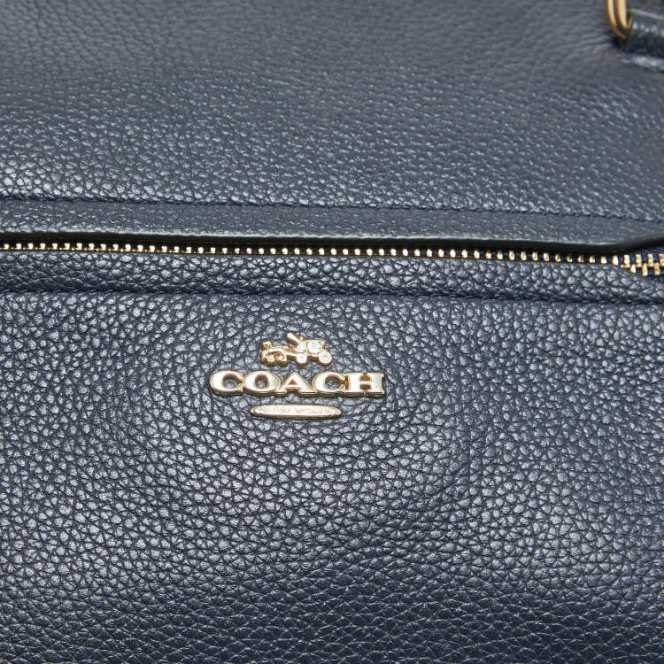 Pre Owned Coach Navy Blue Leather Prairie Satchel